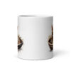 Taza de cerámica de la Serie Pinceladas Gatunas, Diseño 019, mostrando gatos en poses adorables dentro de cestas de mimbre, ideal para amantes de los felinos